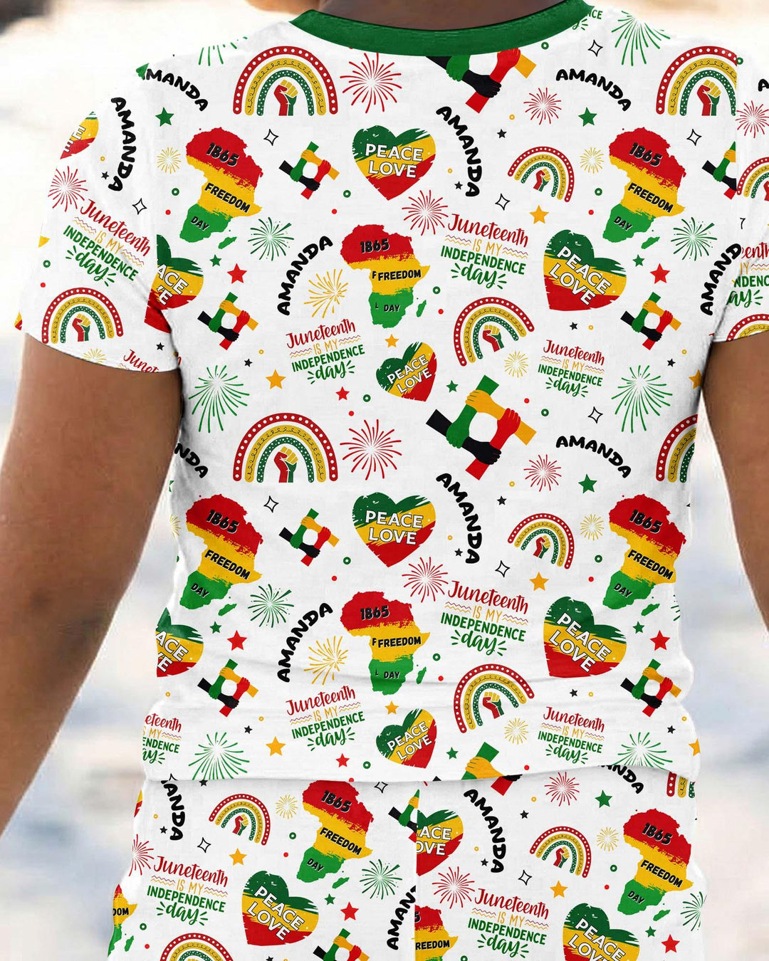 Zweiteiliges, kurzärmliges Pyjama-Set mit Marienkäfern