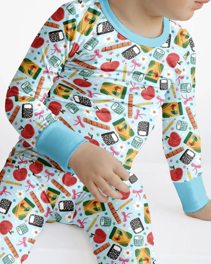Zweiteiliges Langarm-Pyjama-Set mit Sommerfrüchten