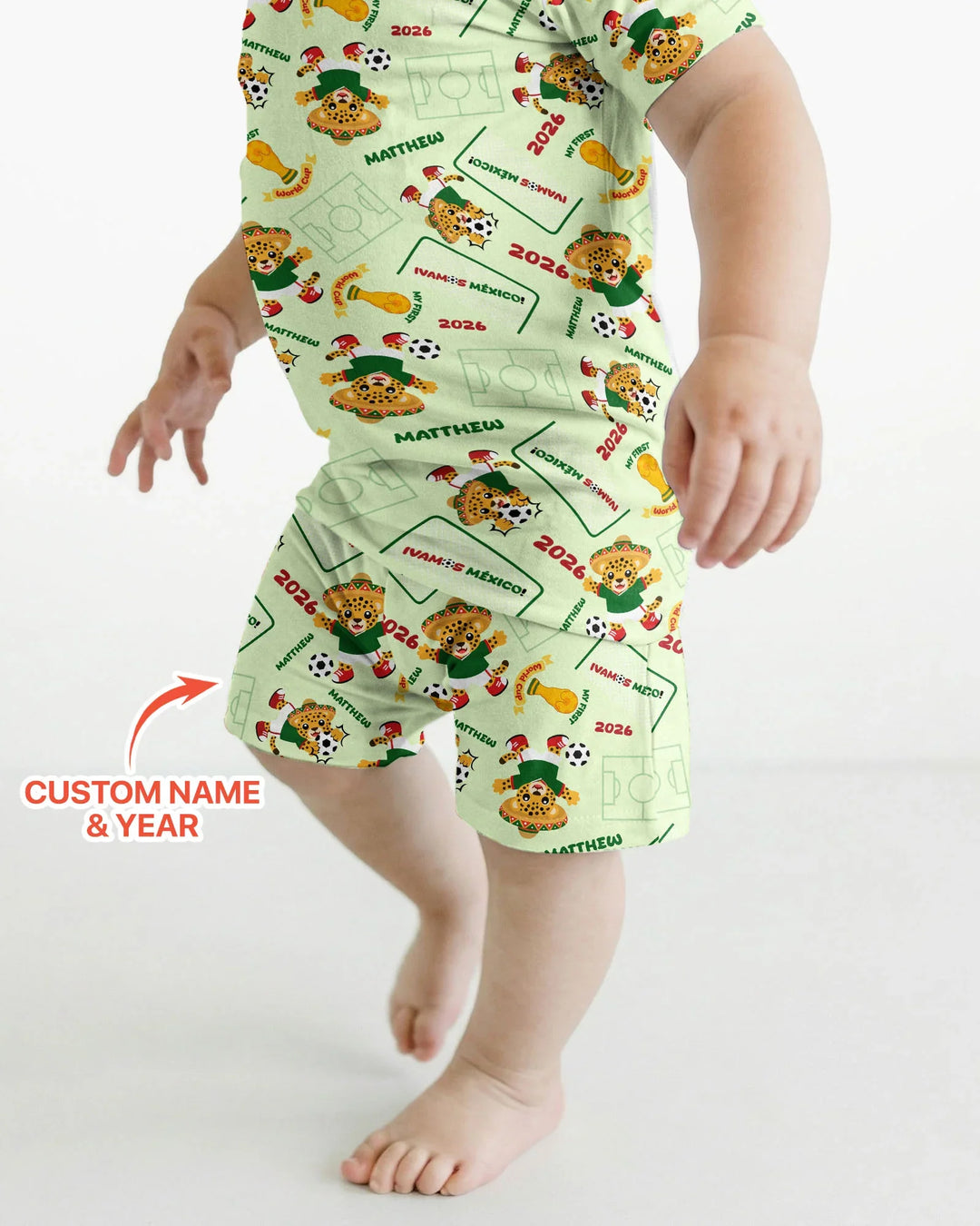 Zweiteiliges Pyjama-Set mit kurzen Ärmeln und Shorts im Sommer-Design