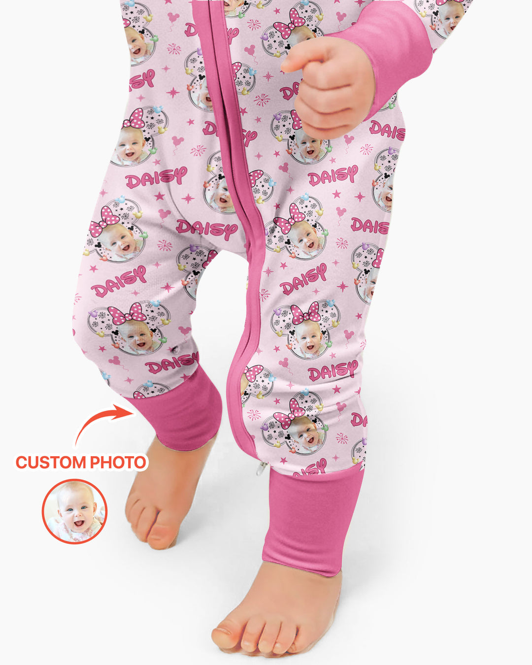 Gerippte Babykleidung mit individuellem Foto - Weich &amp; Skizzenhaft