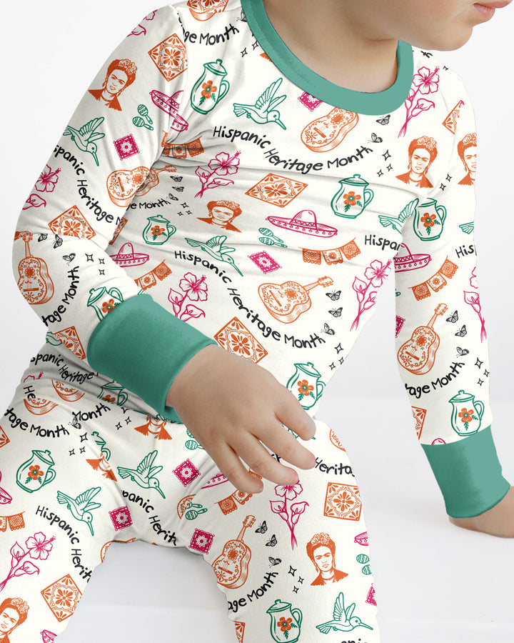 Hispanic Heritage Month Bamboo Two Piece Long Sleeve Pajama Set
