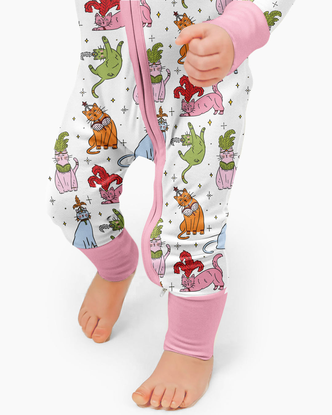 Whimsical Cats Bamboo Convertible Zippy