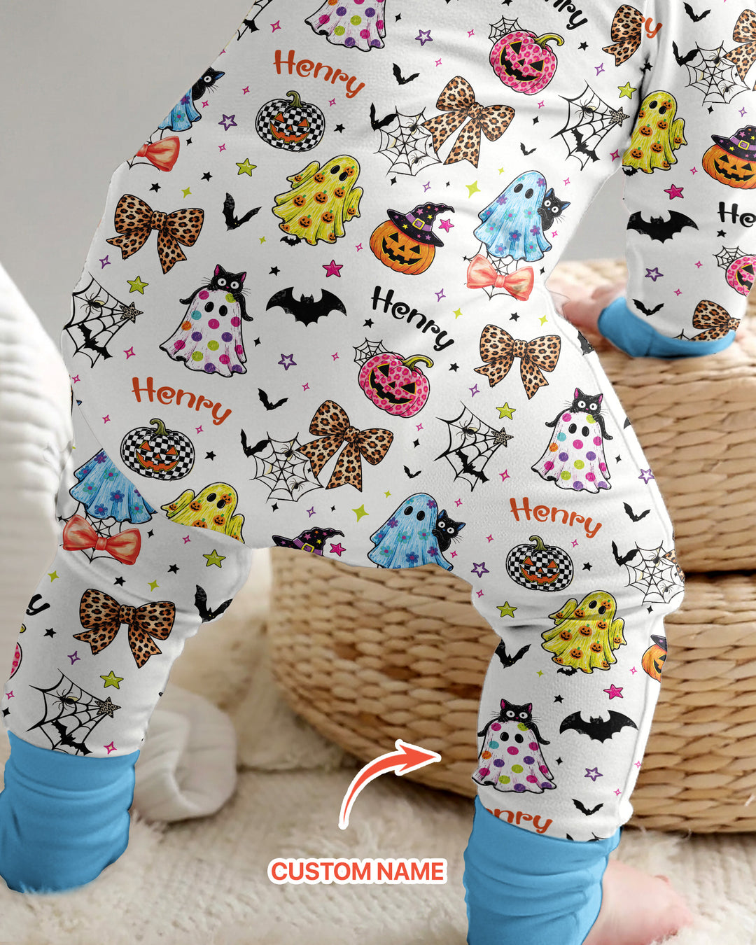 Custom Name Coquette Summerween Bamboo Convertible Zippy