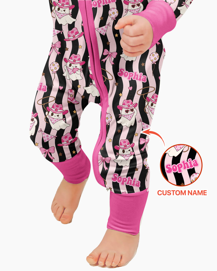 Pink Cowgirl Ghost Halloween Bamboo Convertible Zippy