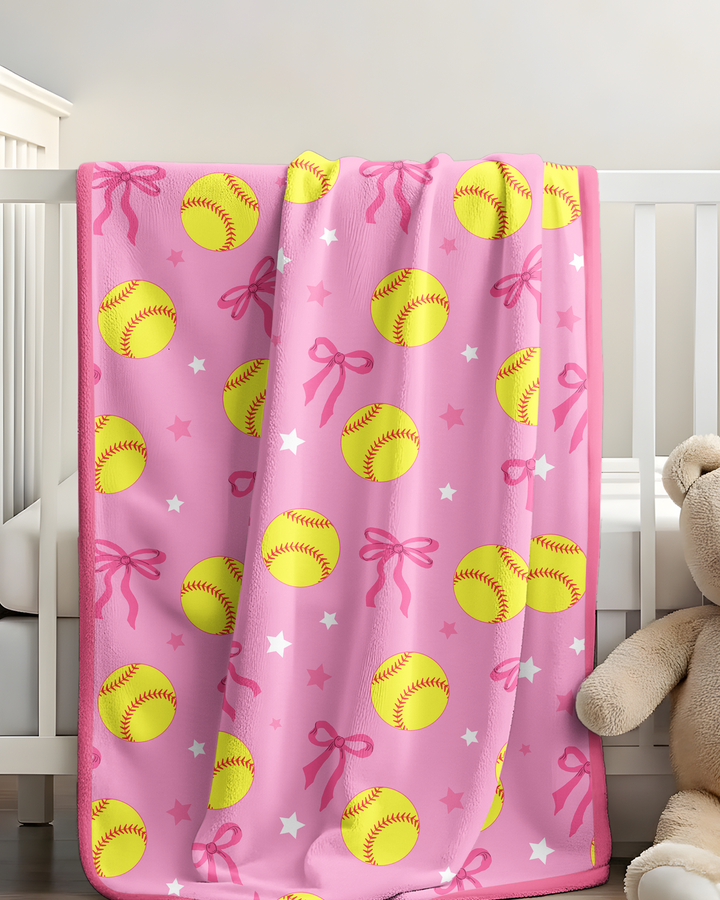 Softball Lovers Bamboo Blanket
