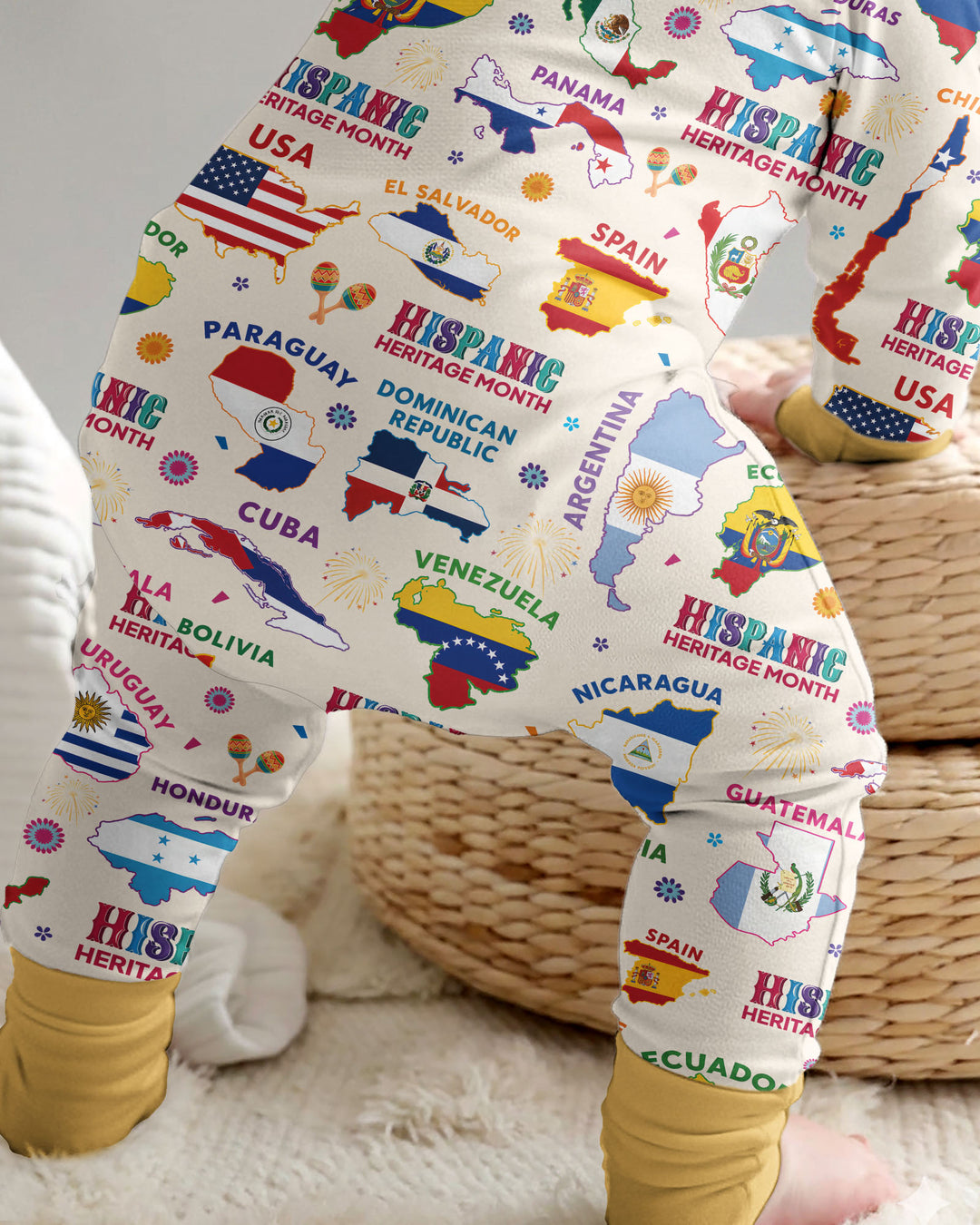 Hispanic Heritage Month Country Flags Bamboo Convertible Zippy