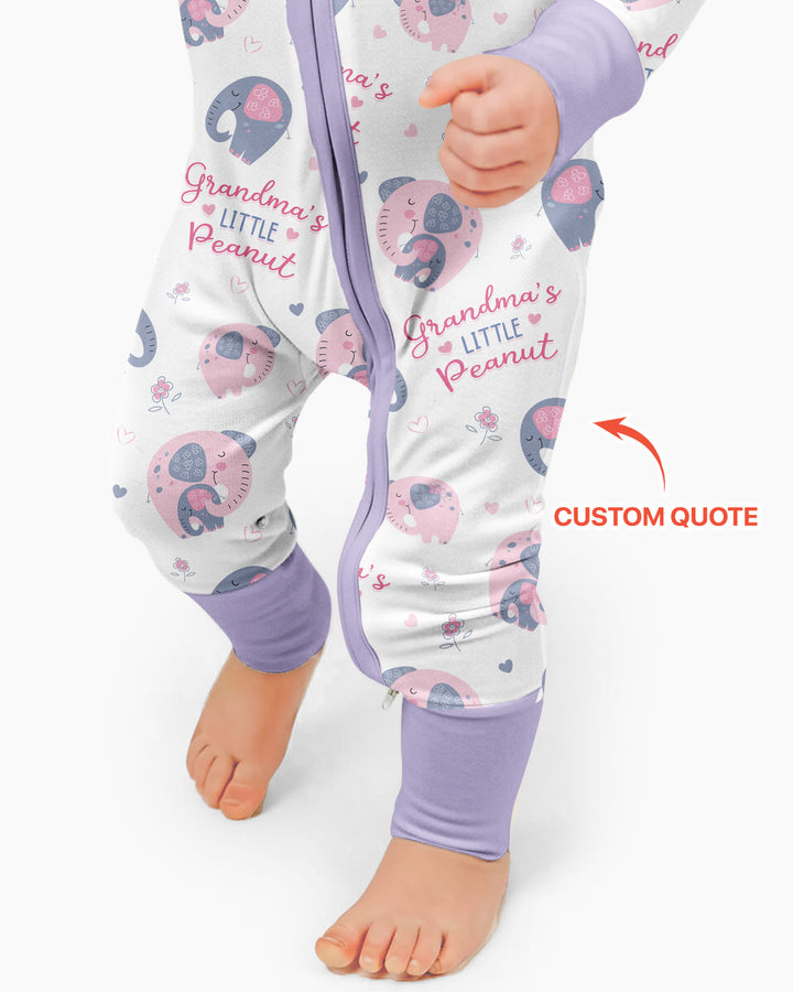 Little Peanut Baby Elephant Bamboo Convertible Zippy