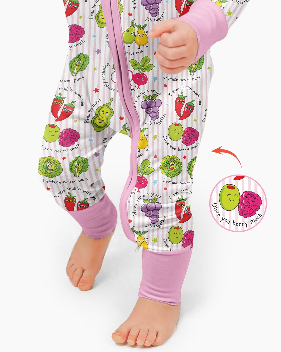 Fruits And Vegetables Love Puns Bamboo Convertible Zippy