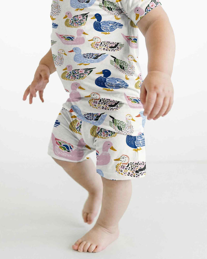 Schlafanzug-Set zweiteilig, kurze Ärmel, kurze Hose, Bambus