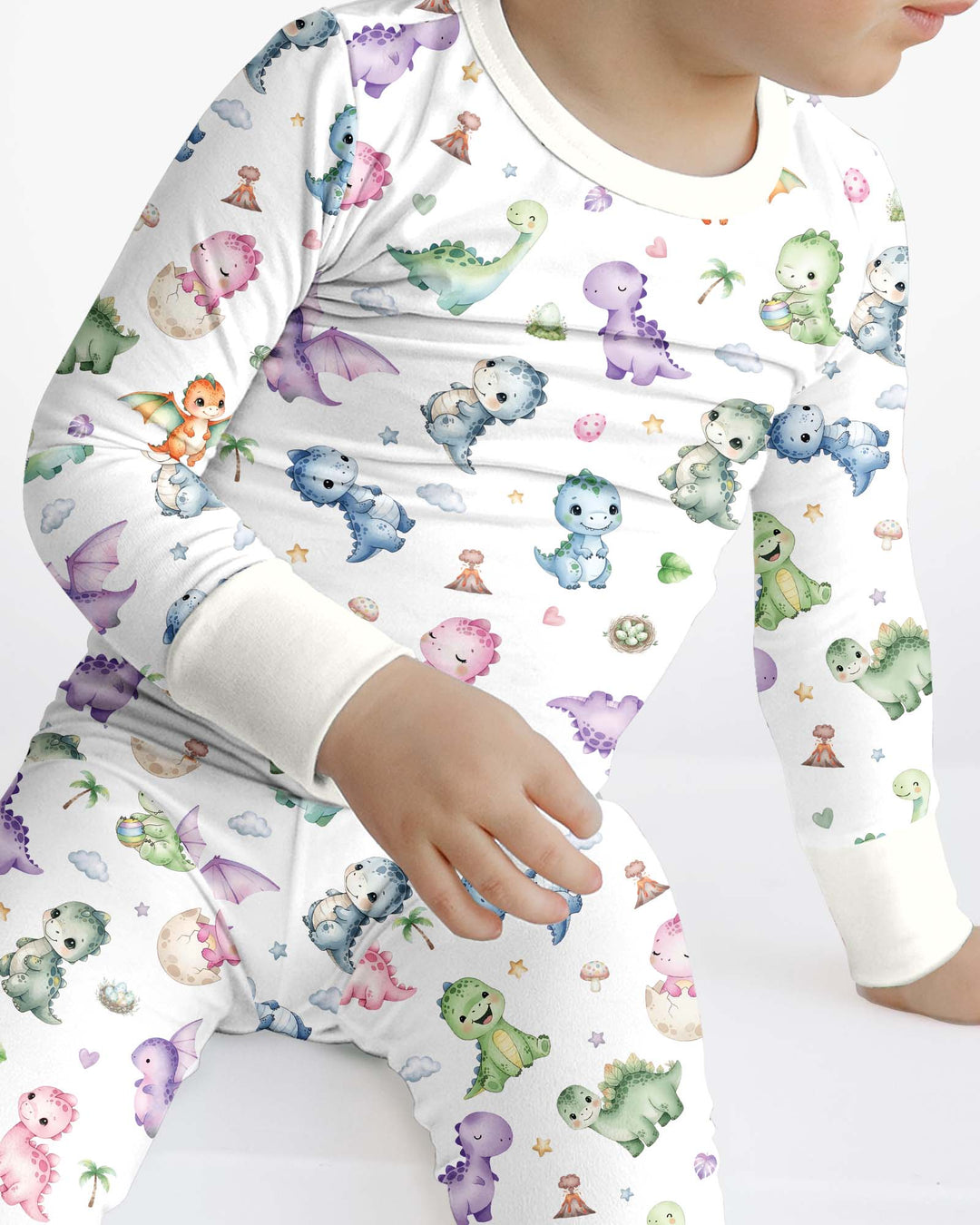 Kawaii Teddy Bamboo Two Piece Long Sleeve Pajama Set