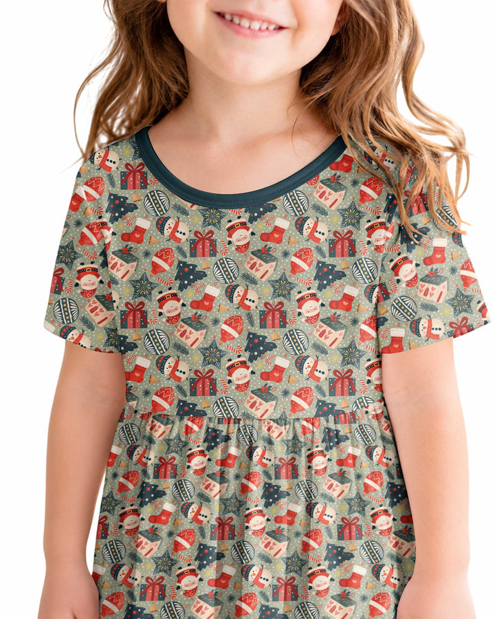 Christmas Ornaments Bamboo Twirl Dress