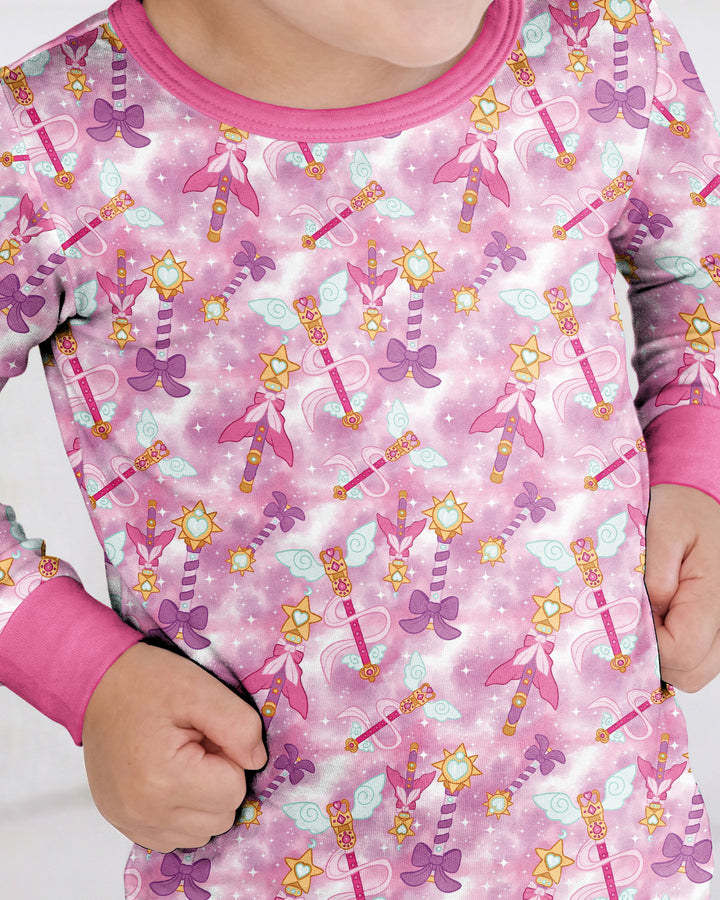 Kawaii Magical Girl Wand Bamboo Two Piece Long Sleeve Pajama Set