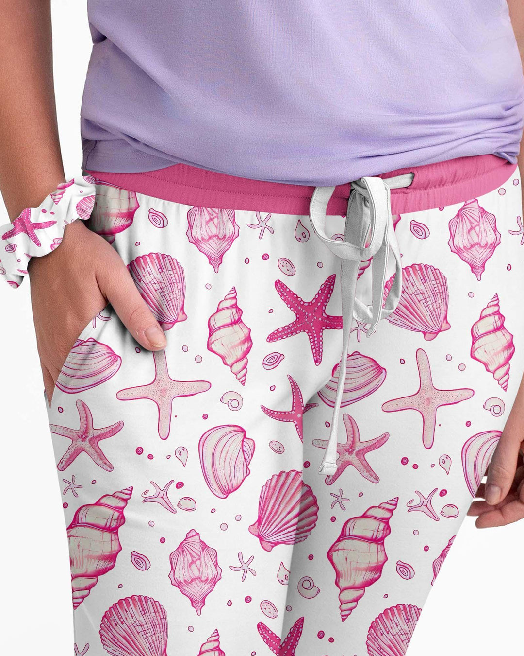 Familien-Pyjama-Set aus Bambus für Damen mit Küsten-Charme