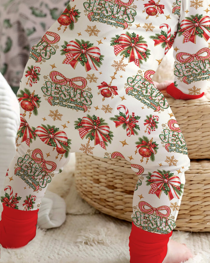 Coquette Floral Jesus Is The Reason Mommy And Me Matching Bamboo Convertible Zippy