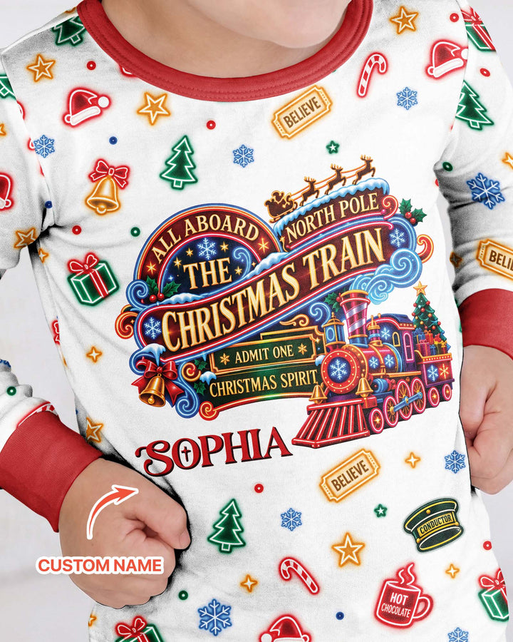 Christmas Spirit Express Bamboo Two Piece Long Sleeve Pajama Set