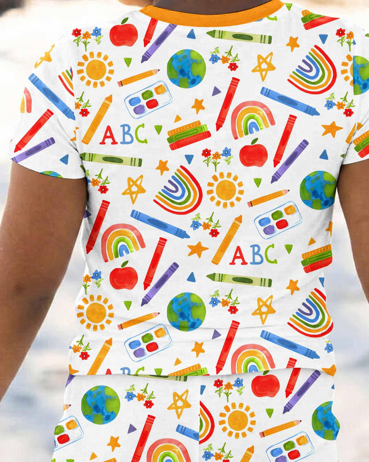 Zweiteiliges, kurzärmliges Pyjama-Set mit Marienkäfern