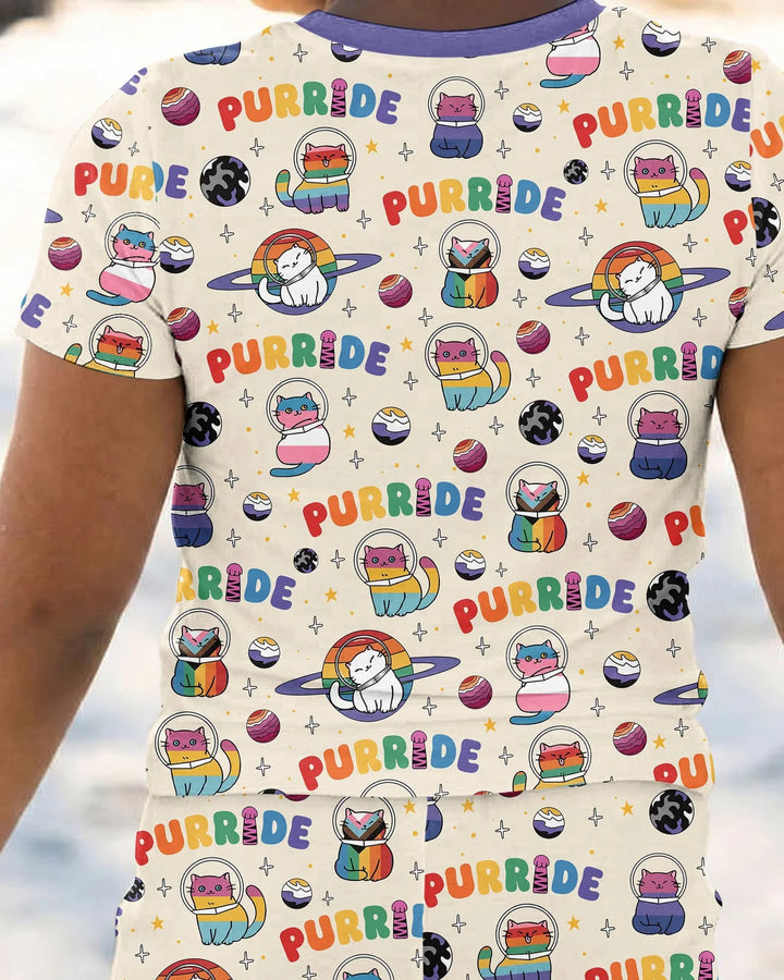 Zweiteiliges, kurzärmliges Pyjama-Set mit Marienkäfern