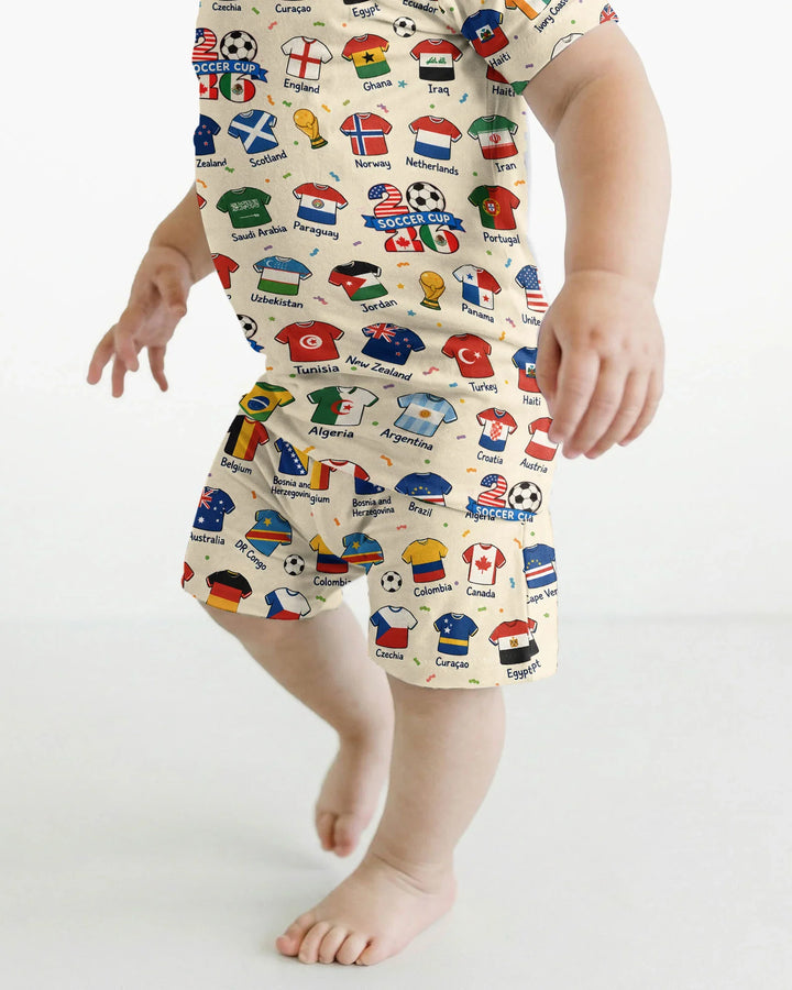 Schlafanzug-Set zweiteilig, kurze Ärmel, kurze Hose, Bambus