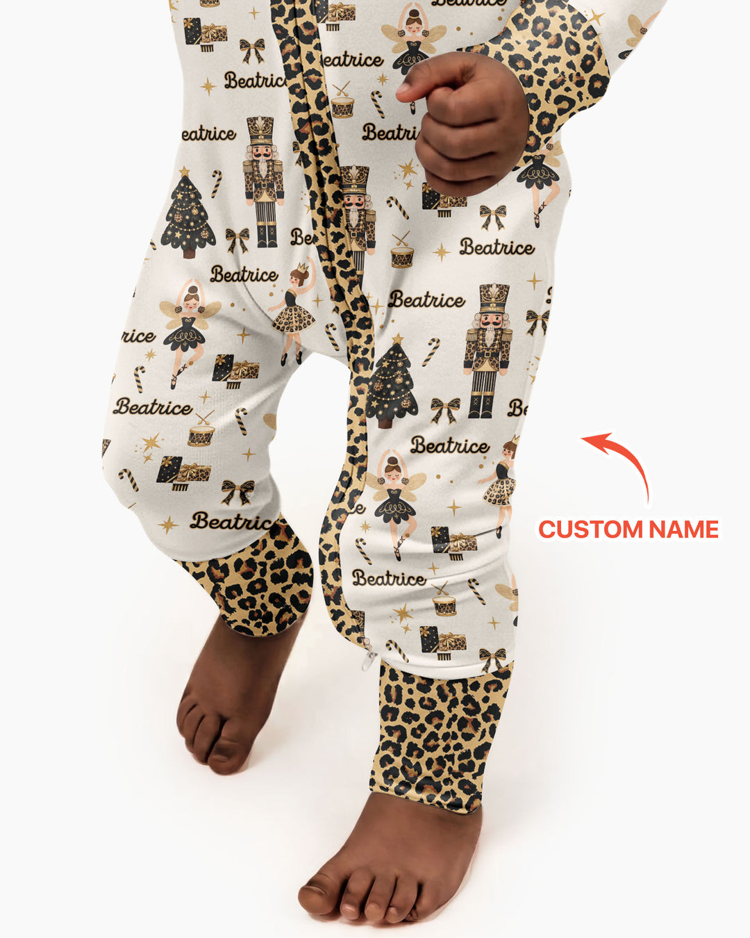Custom Name Leopard Nutcracker Era Bamboo Convertible Zippy