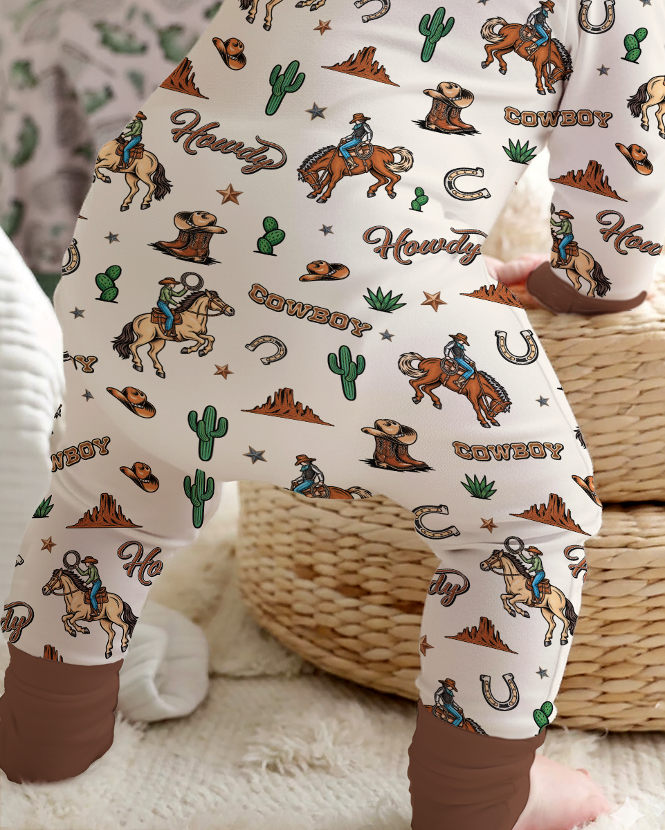 Personalized Family's Little Cowboy Bamboo Convertible Zippy