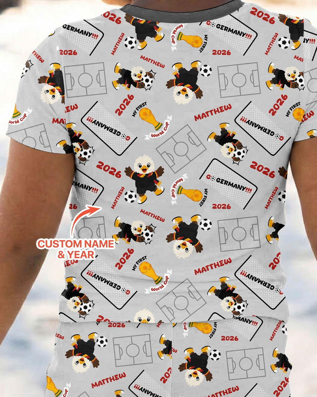 Zweiteiliges, kurzärmliges Pyjama-Set mit Marienkäfern