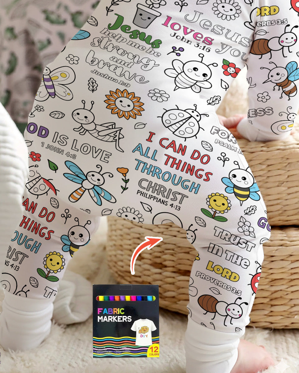 Joyful Garden Bible Verse Colorable Bamboo Convertible Zippy
