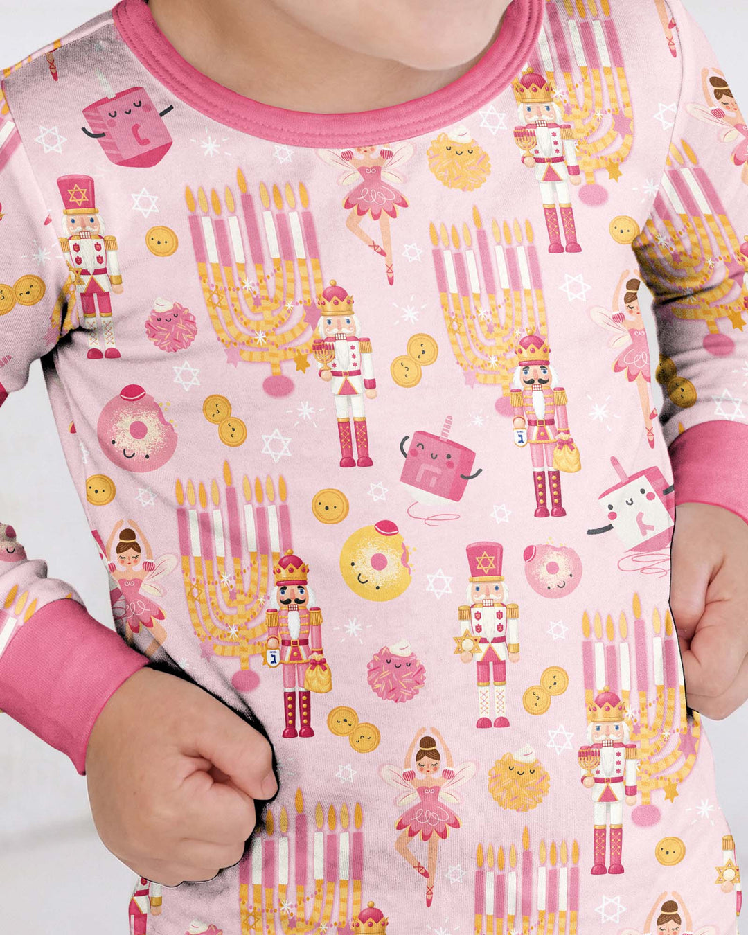 Hanukkah Nutcracker King Family Matching Bamboo Two Piece Long Sleeve Pajama Set