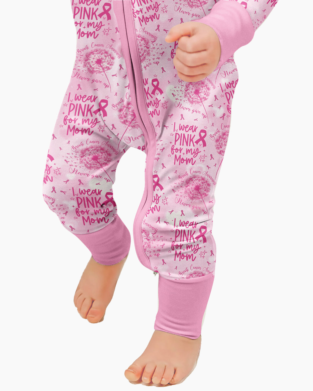 I Wear Pink For My Mom Bamboo Convertible Zippy