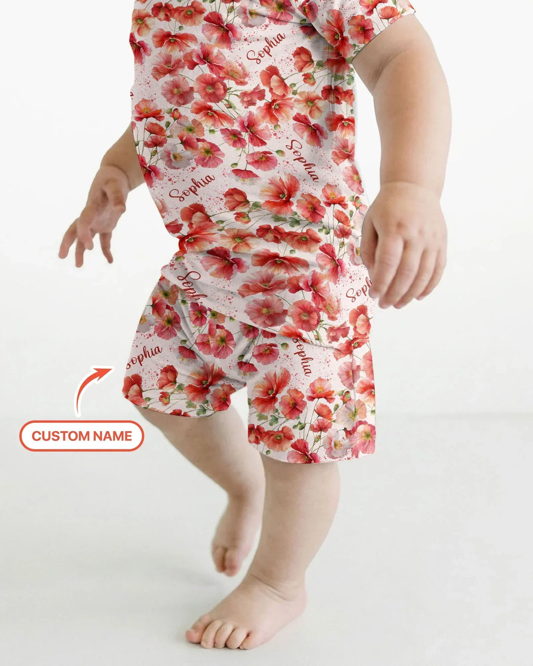 Zweiteiliges Pyjama-Set mit kurzen Ärmeln und Shorts im Sommer-Design