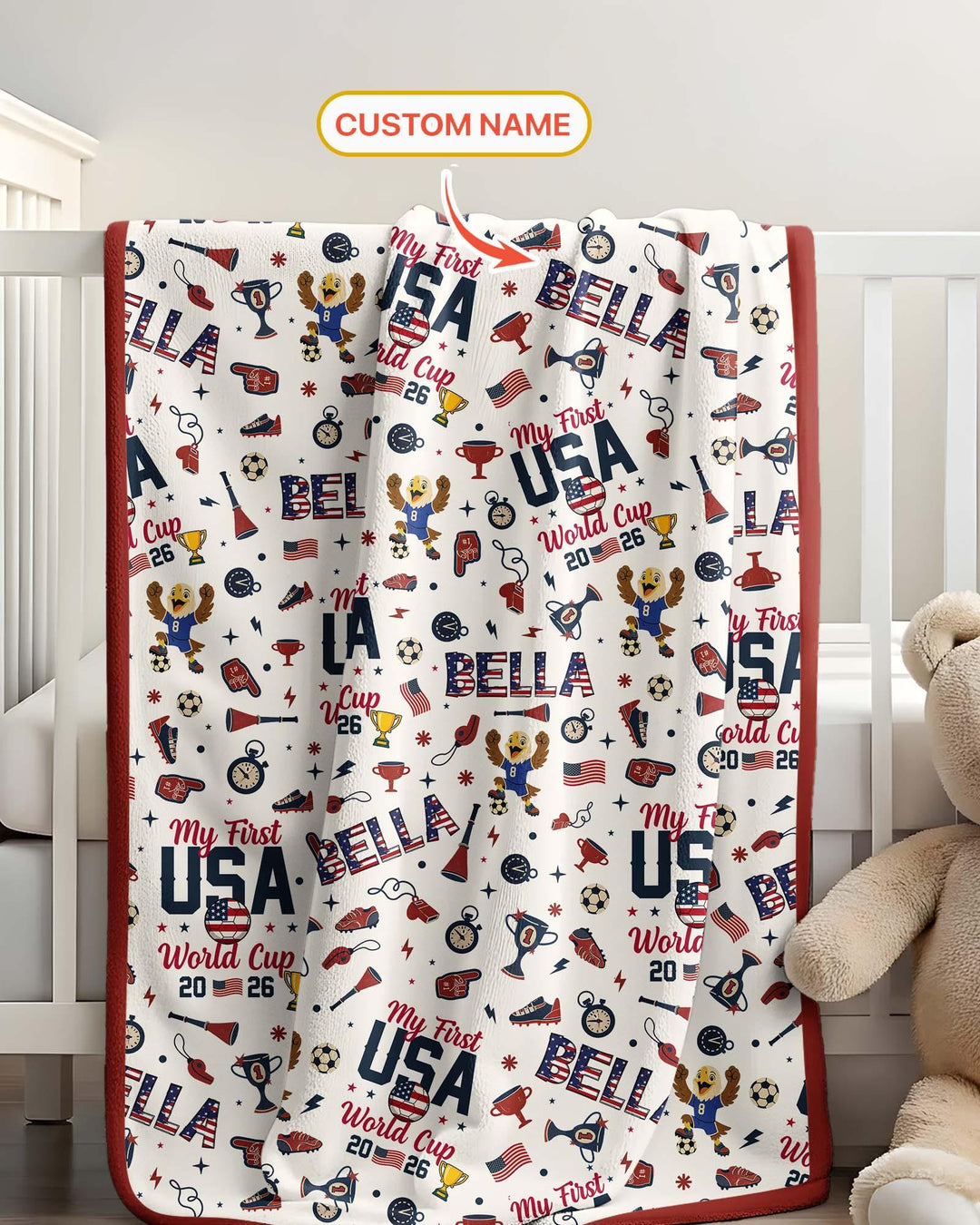 My First Soccer Cup 2026 Bamboo Blanket