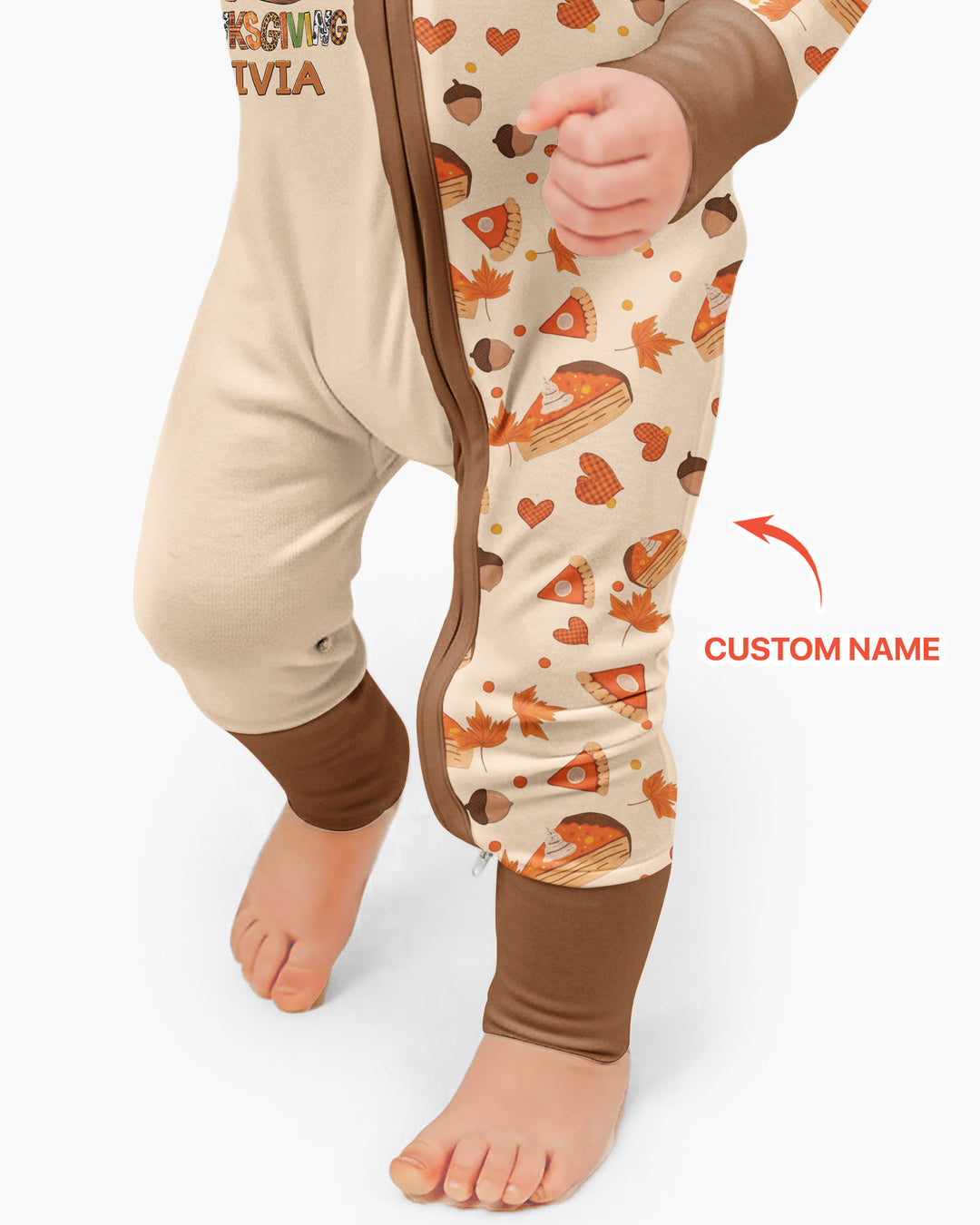 Custom Name My First Thanksgiving Bamboo Convertible Zippy