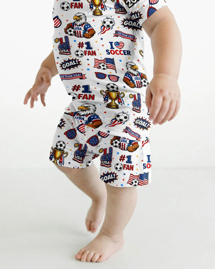 Schlafanzug-Set zweiteilig, kurze Ärmel, kurze Hose, Bambus