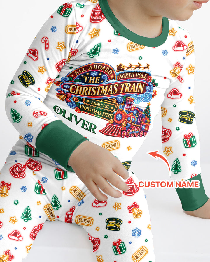 Christmas Spirit Express Bamboo Two Piece Long Sleeve Pajama Set