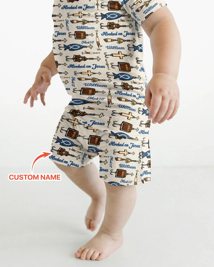 Zweiteiliges Pyjama-Set mit kurzen Ärmeln und Shorts im Sommer-Design
