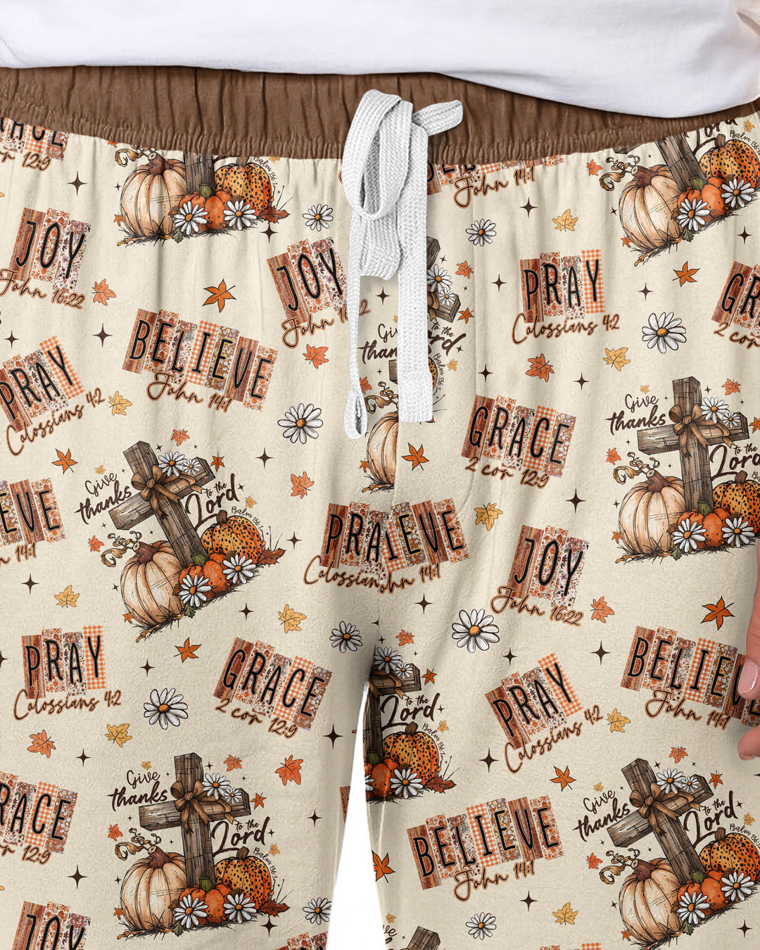 Floral Fall Give Thanks To The Lord Bamboo Men's Pajama Set