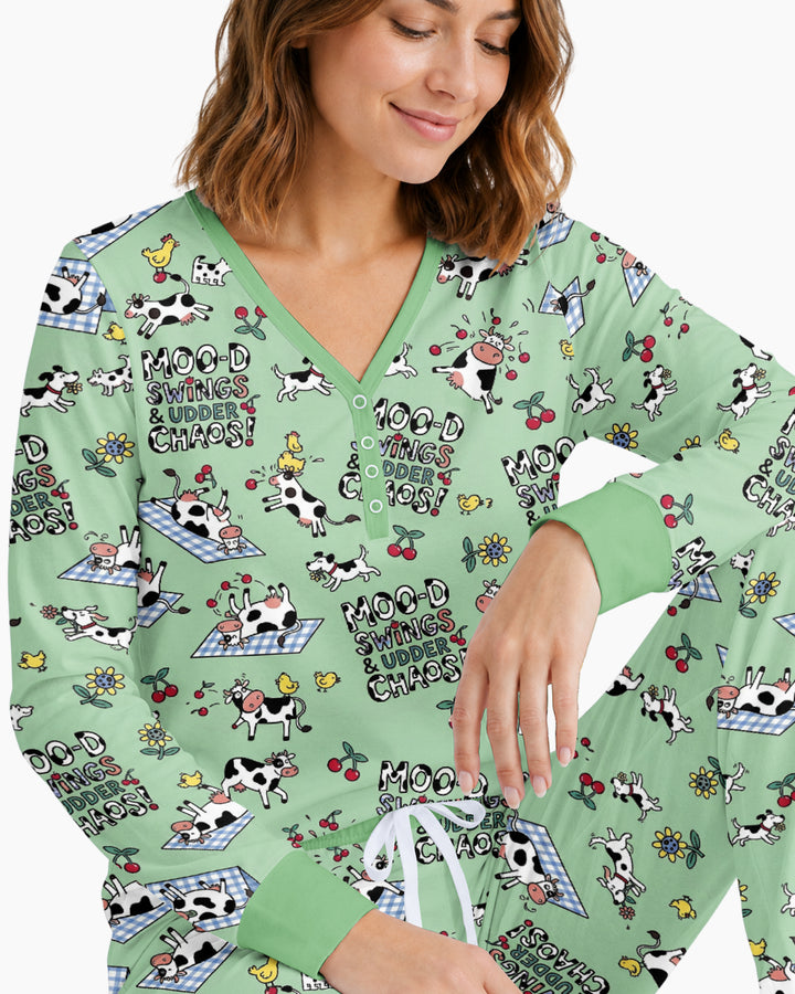 The Udderly Secret Journal Bamboo Women Pajama Set