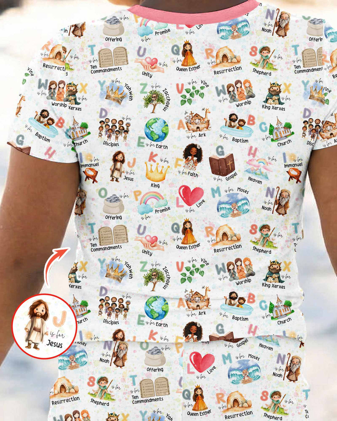 Zweiteiliges, kurzärmliges Pyjama-Set mit Marienkäfern