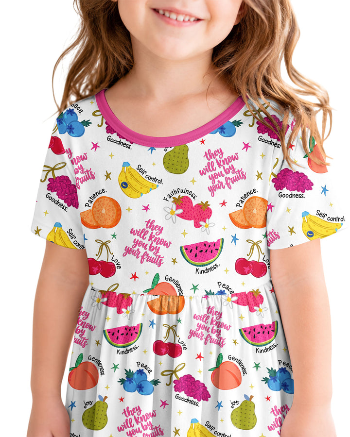 They Will Know You By Your Fruits Bamboo Twirl Dress