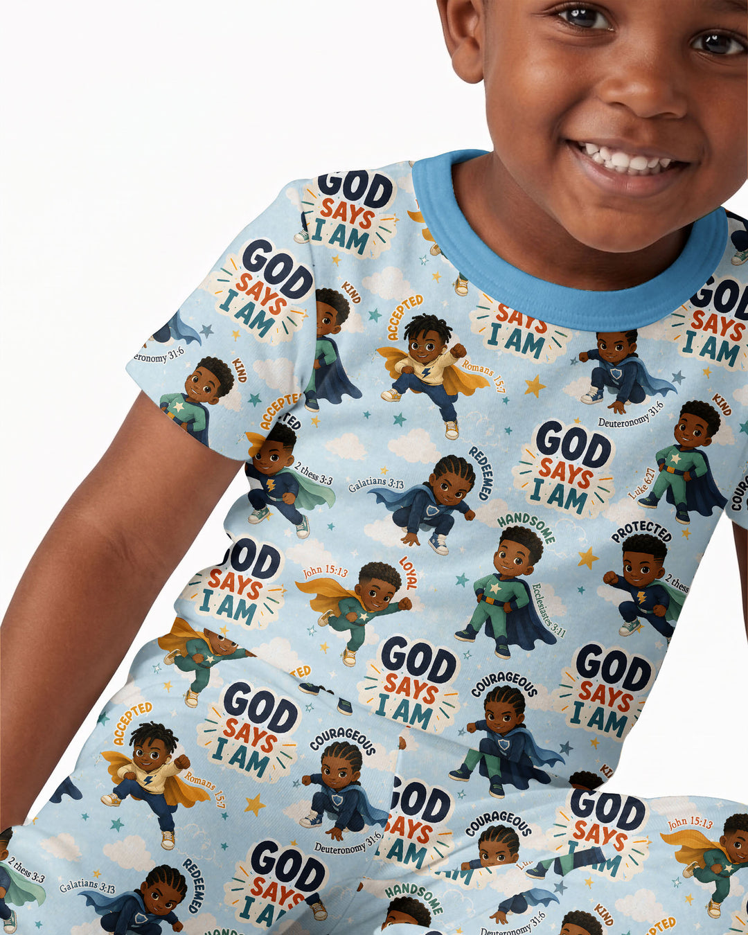 Zweiteiliges, kurzärmliges Pyjama-Set mit Marienkäfern