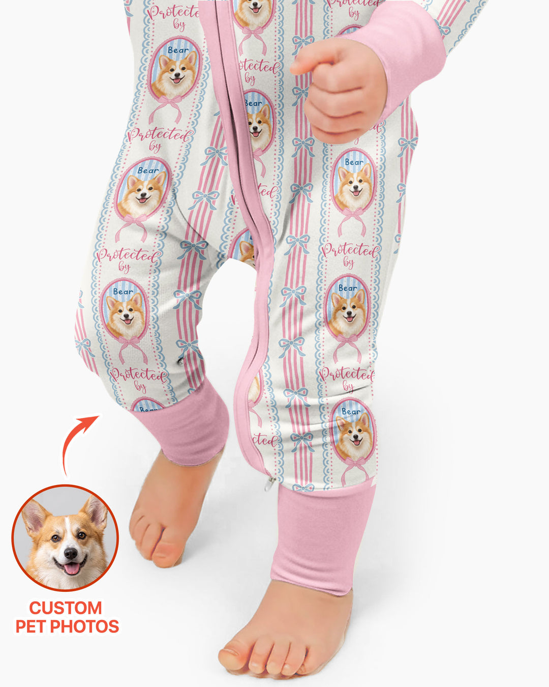 Custom Coquette Pet Photo Little Protector Bamboo Convertible Zippy