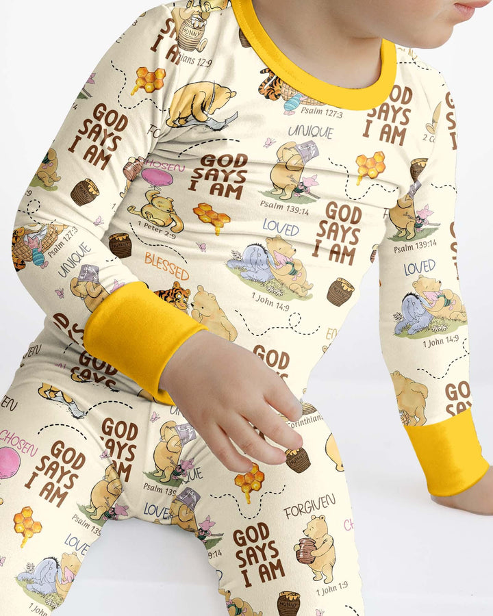 Zweiteiliges Langarm-Pyjama-Set mit Sommerfrüchten