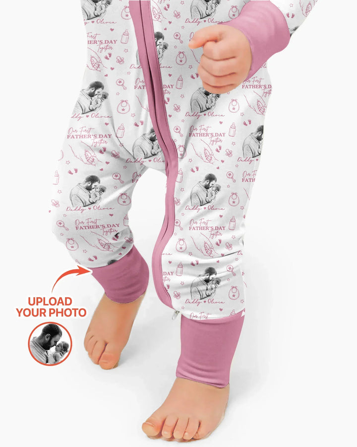 Gerippte Babykleidung mit individuellem Foto - Weich &amp; Skizzenhaft