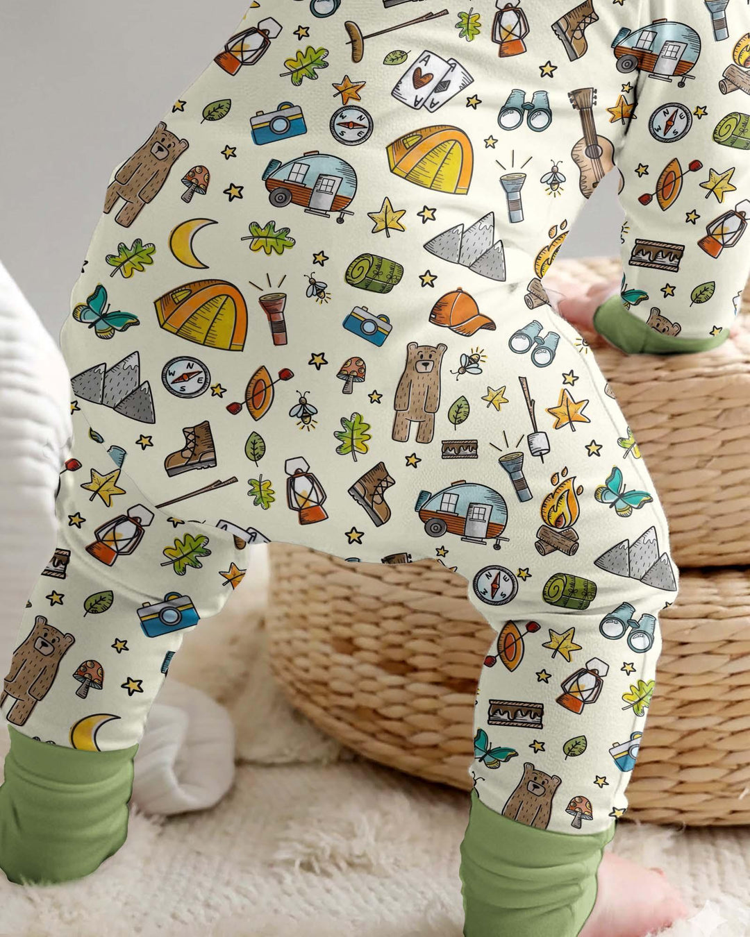 Gerippte Babykleidung mit individuellem Foto - Weich &amp; Skizzenhaft
