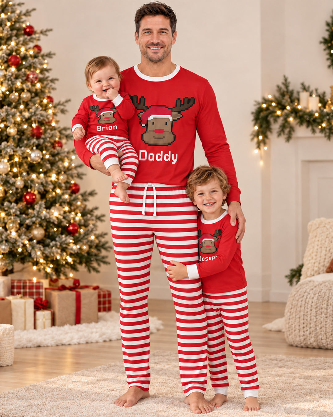 Merry Pixel Pals Bamboo Men's Pajama Set