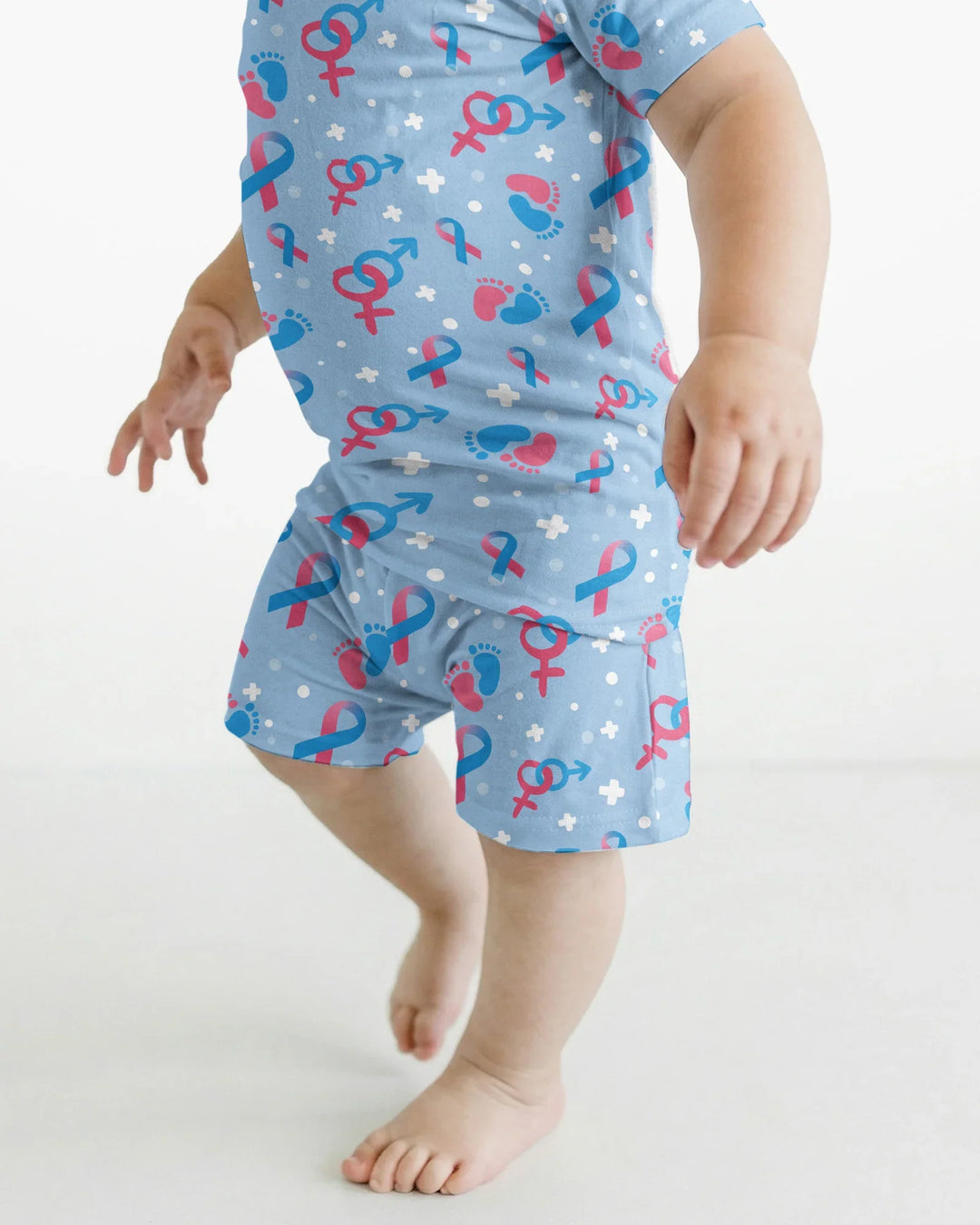Template Zweiteiliges Pyjama-Set mit kurzen Ärmeln und Shorts