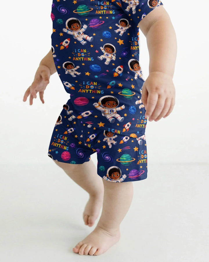 Schlafanzug-Set zweiteilig, kurze Ärmel, kurze Hose, Bambus