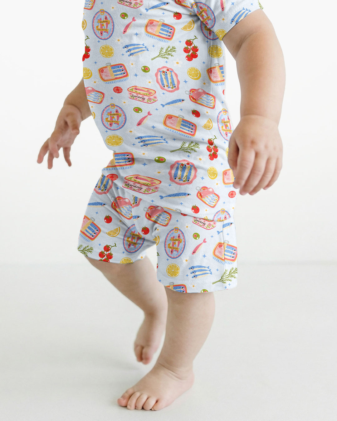 Schlafanzug-Set zweiteilig, kurze Ärmel, kurze Hose, Bambus