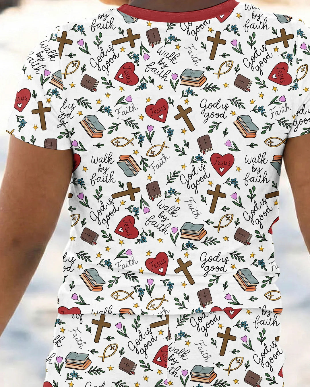Zweiteiliges, kurzärmliges Pyjama-Set mit Marienkäfern