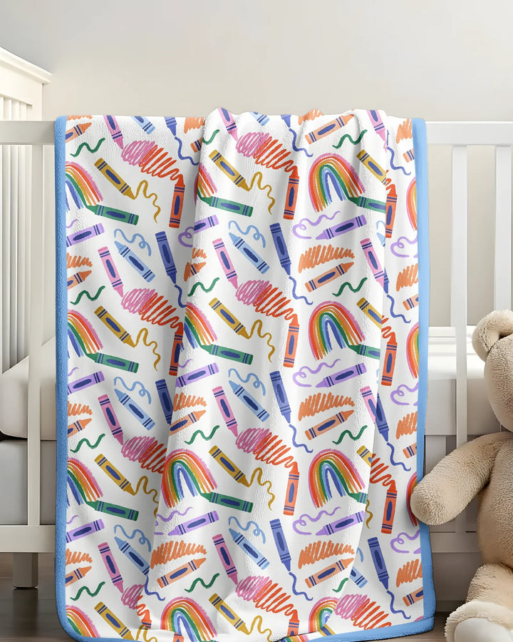Crayon Chaos Bamboo Blanket