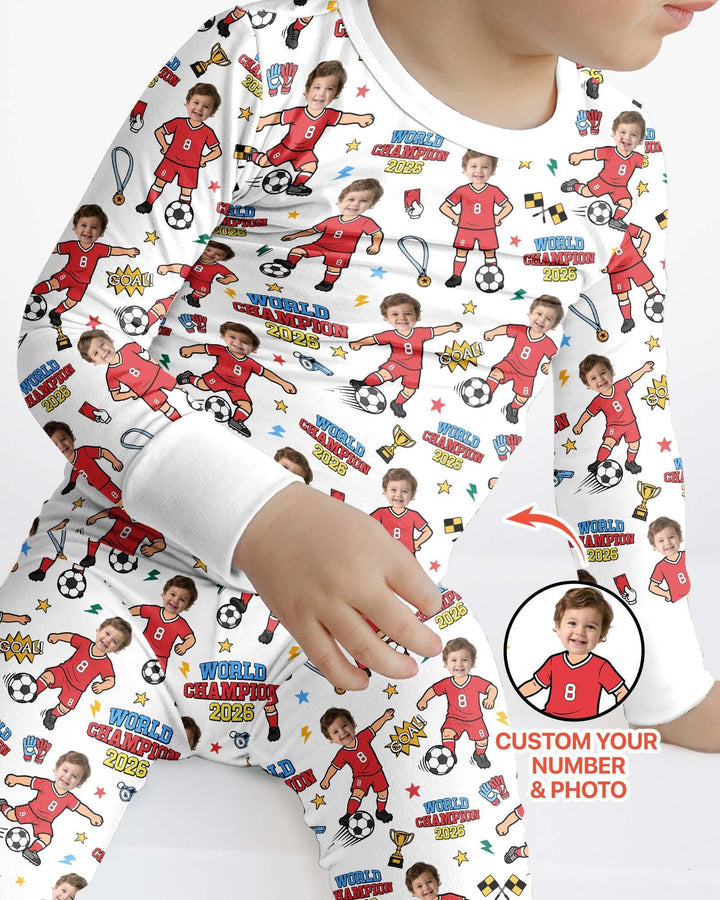 Zweiteiliges Langarm-Pyjama-Set mit Sommerfrüchten